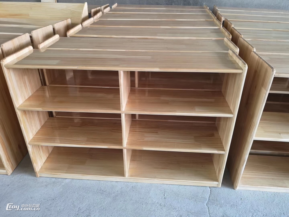 厂家直销桂林幼儿园实木玩具柜 儿童木质区角组合收纳柜设备
