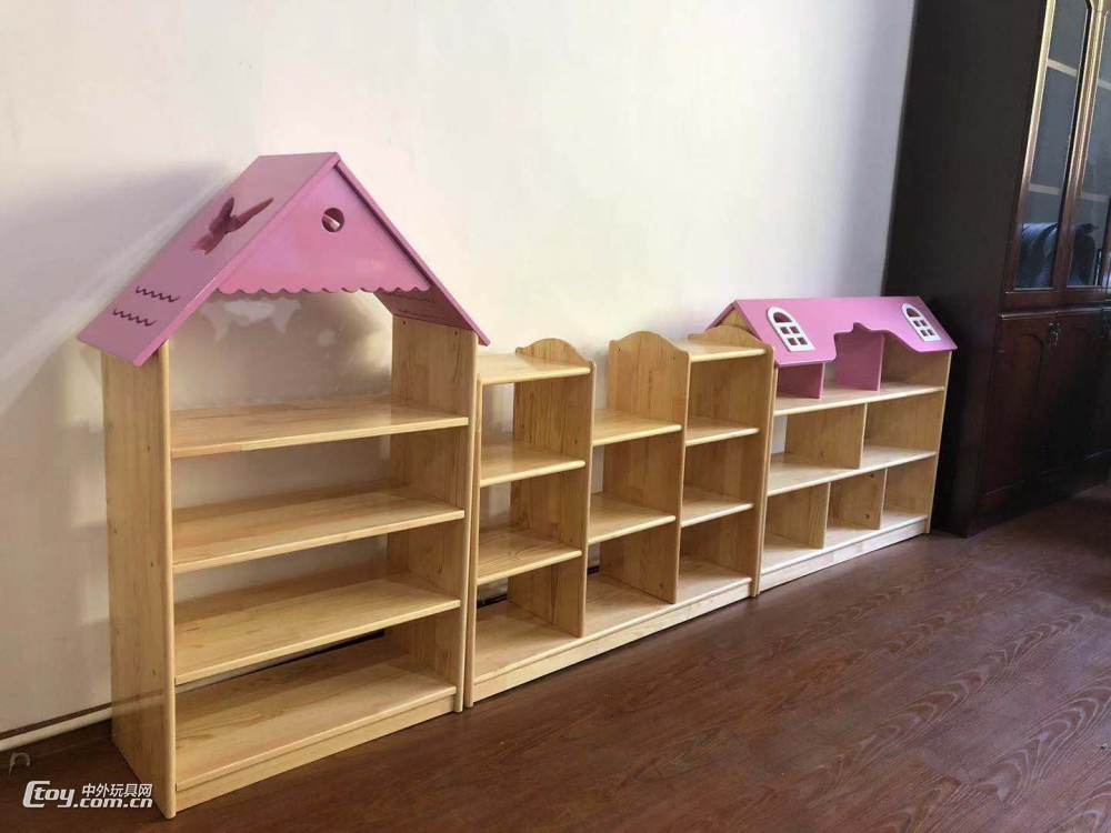 玉林新款幼儿园专用儿童书包柜 松木玩具收纳柜厂家批发