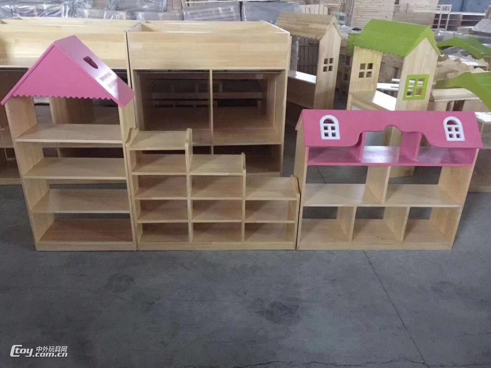 百色早教中心幼儿园加厚木质书包柜鞋柜玩具柜配套家具可定做