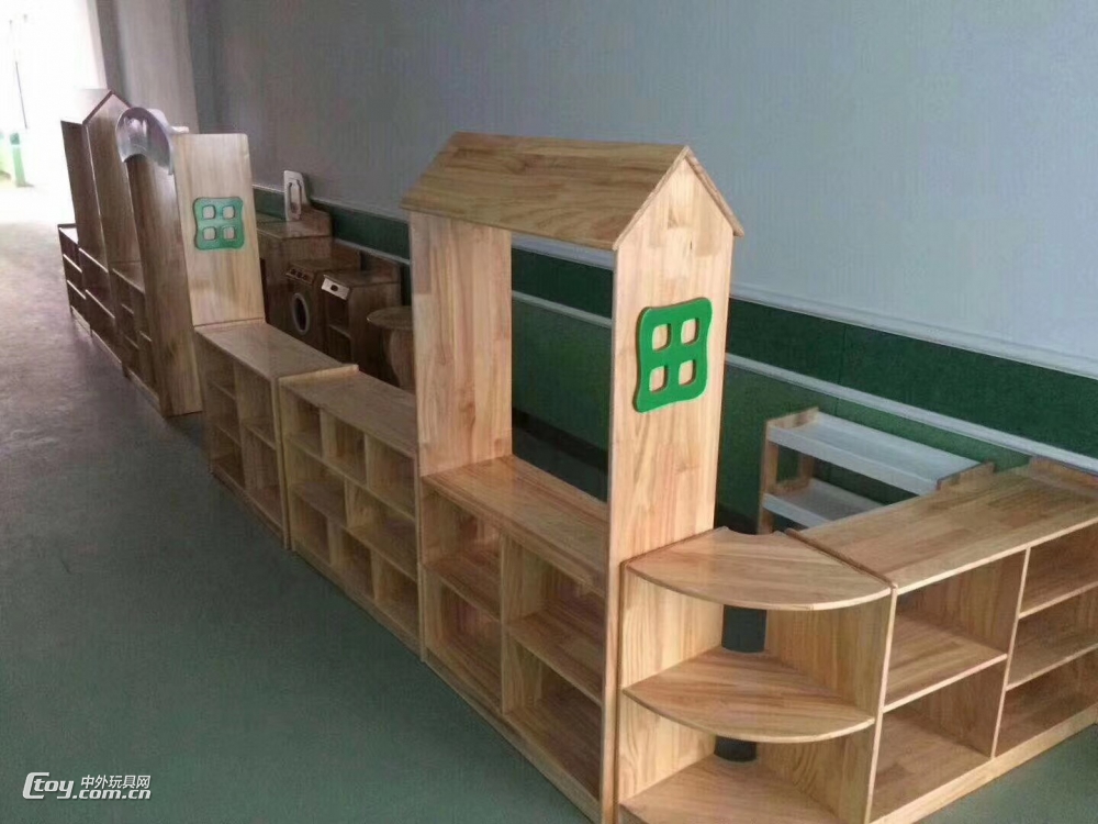 南宁供应幼儿园幼教家具 实木区角组合玩具柜