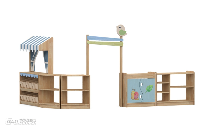 广西桂林供应早教中心实木区角组合柜 儿童木质玩具柜