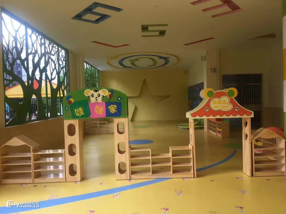 来宾生产幼教家具专用 儿童学习课桌椅 木质区角组合柜配套设备