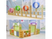 【大风车玩具】来宾供应幼儿园柜子儿童玩具柜木质区角组合柜设备