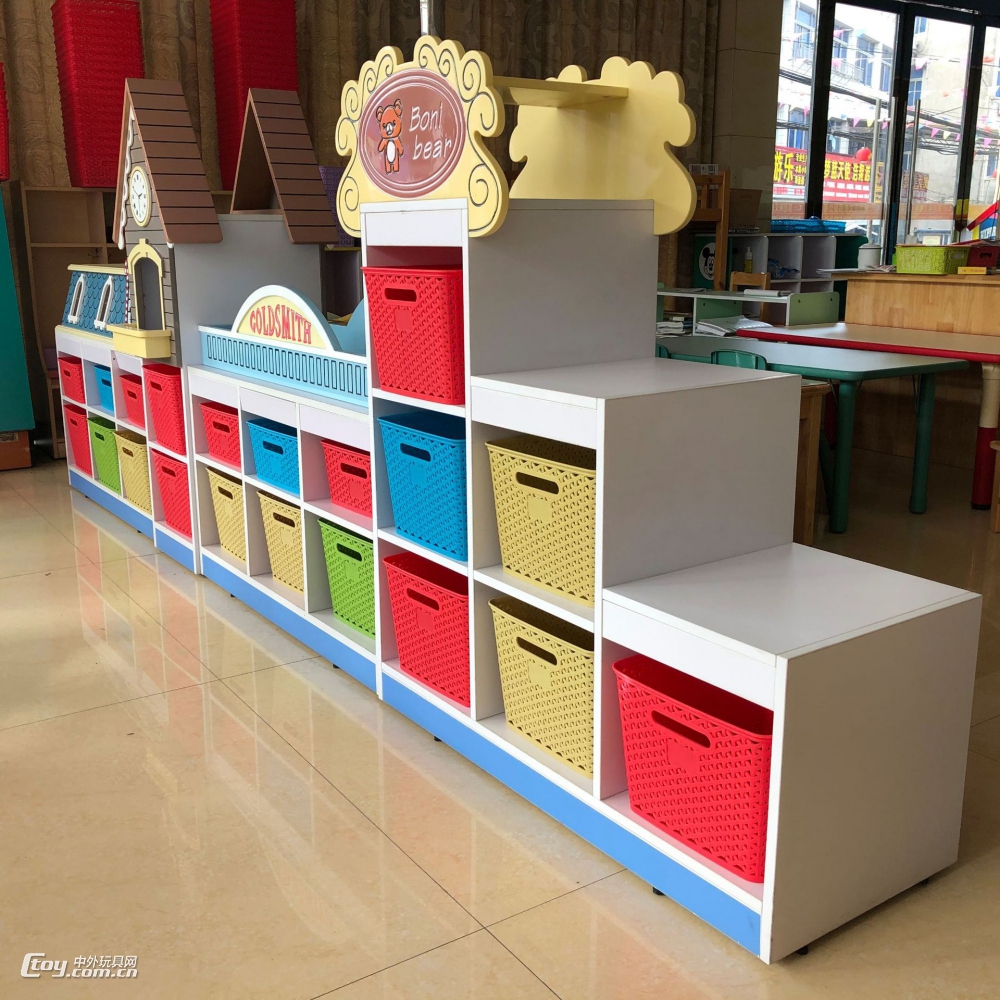 广西南宁幼儿园区角组合柜玩具柜厂家实木家具厂 (11)