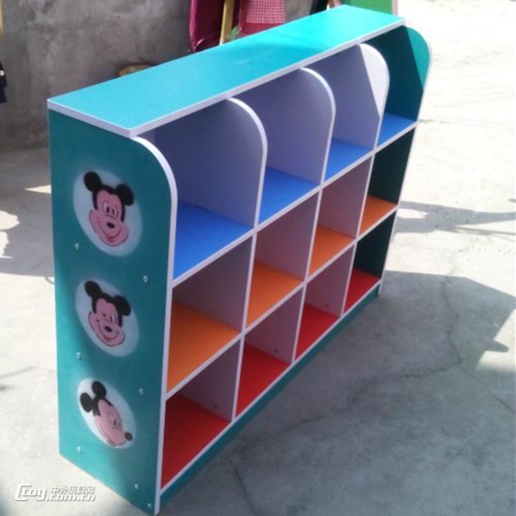 直销幼儿园儿童防火板柜子整理柜书柜 柳州早教中心玩具柜家具
