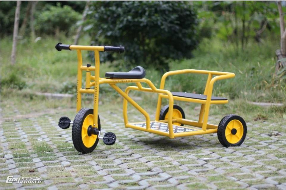 柳州儿童双人三轮车脚踏车 幼儿园自行车游乐设备