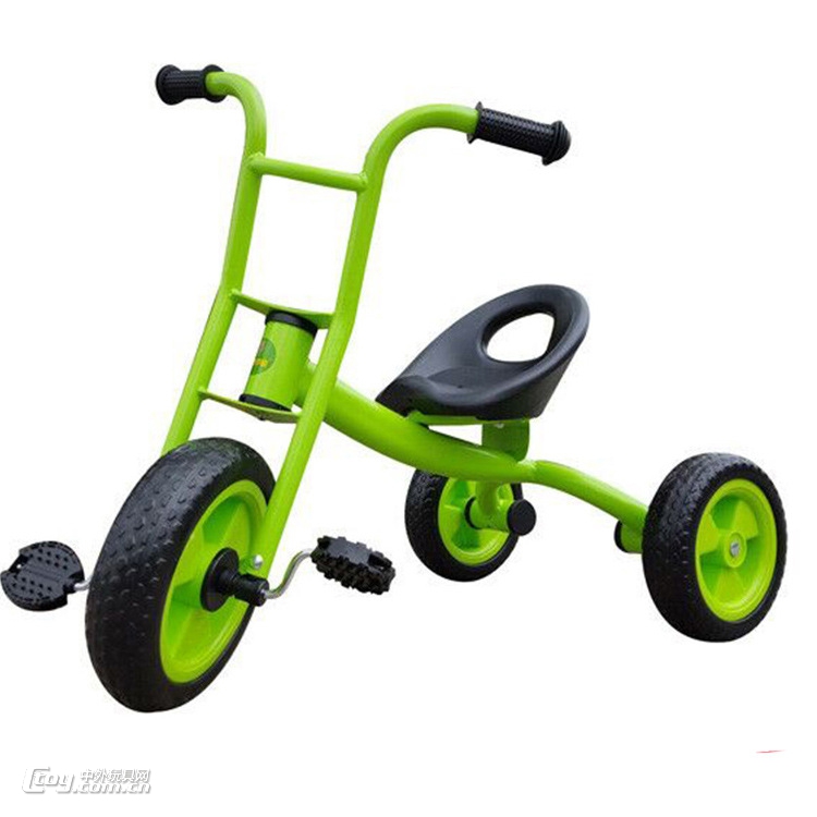 广西新款户外童车双人三轮车玩具 幼教儿童脚踏车设备