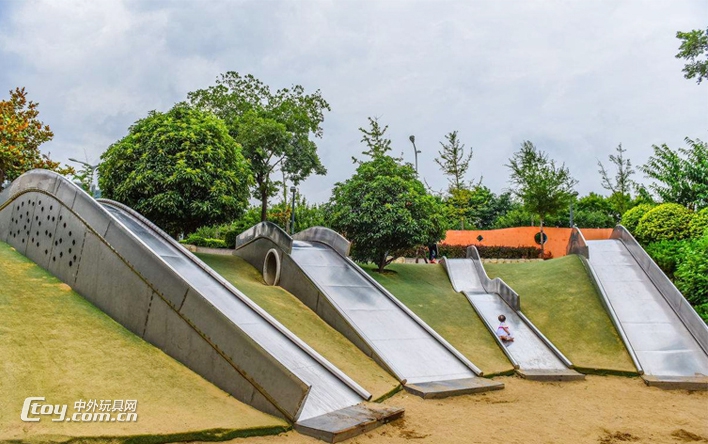 广西景区儿童室外平板组合不锈钢滑滑梯 游乐场大型玩具批发