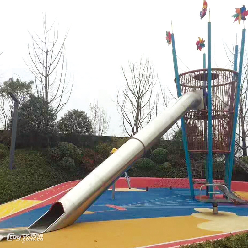 大风车玩具 批发南宁幼儿园游乐设备不锈钢组合滑梯