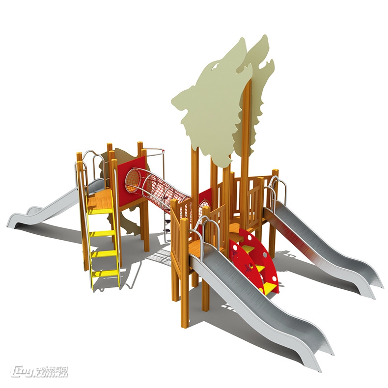 南宁供应幼儿园室外组合小博士不锈钢滑梯 大风车游乐设备