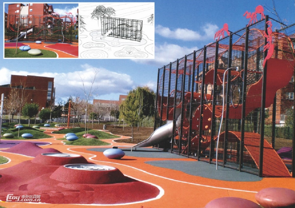 广西南宁定制游乐场幼儿园组合不锈钢滑梯游乐设备