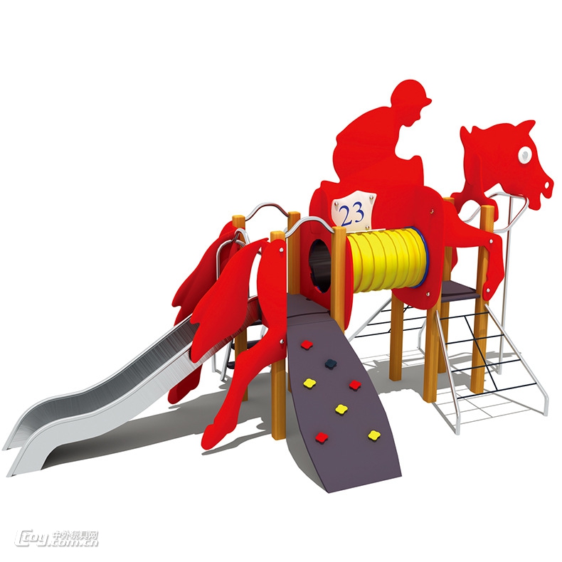 南宁大风车生产儿童游乐玩具室外不锈钢组合滑滑梯
