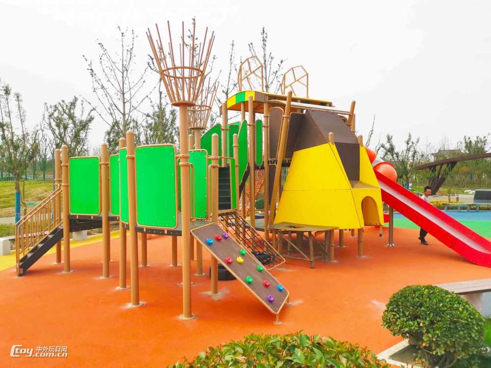 广西桂林直销大型儿童攀爬玩具不锈钢滑梯 大风车配套游乐设备