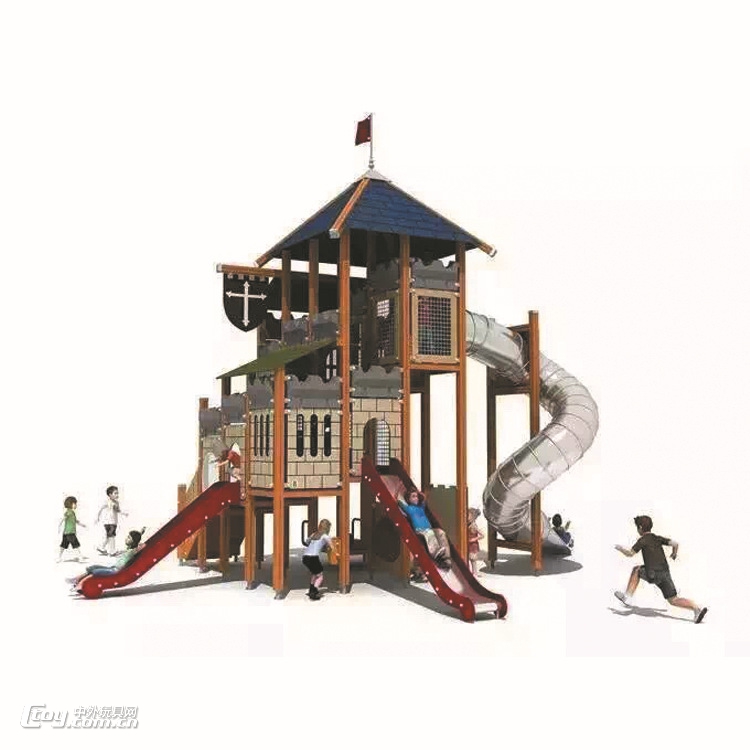 桂林供应幼儿园学校大型不锈钢螺旋滑滑梯 儿童攀爬幼教设备