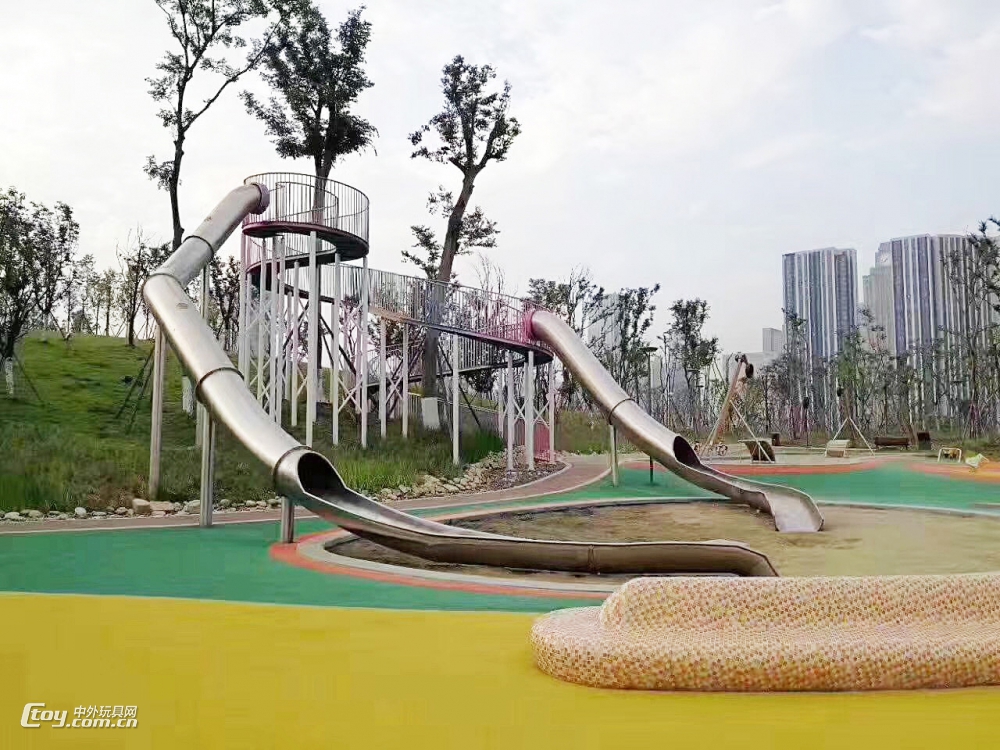 桂林农庄山庄儿童游乐产品大型不锈钢滑梯玩具 大风车幼教设备