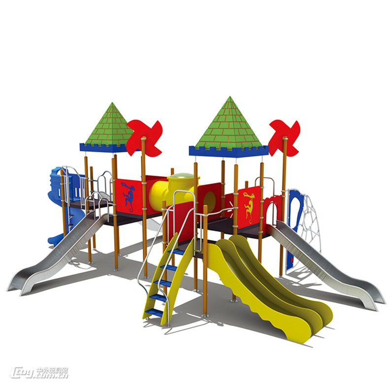 广西钦州景区度假村可定制 户外大型儿童乐园不锈钢组合滑梯设施