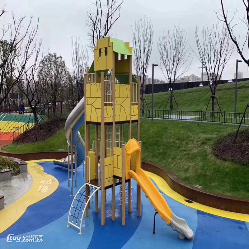 河池生产幼儿园室内外螺旋组合不锈钢滑梯 大型拓展攀爬儿童玩具