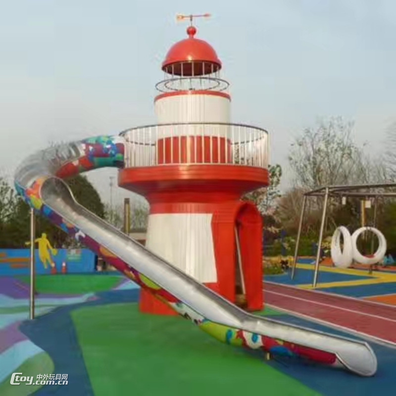 广西河池可定制儿童娱乐项目 室外不锈钢组合滑梯设备