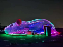 大型儿童游乐设备粉萌猪乐园出租透明鲸鱼岛出租