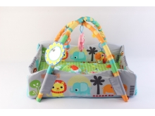 婴幼儿游戏垫围栏设置地毯配吊饰带枕头布书