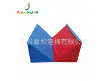 幼儿园家庭用软包对折三角垫 大尺寸折叠长方体厂家定做环保材质