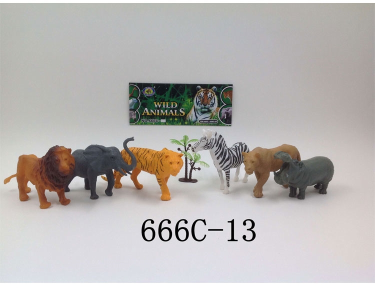 仿真野生动物搪胶模型PVC袋666C-13