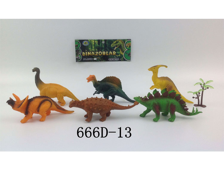 搪胶恐龙模型静态模型玩具PVC袋装