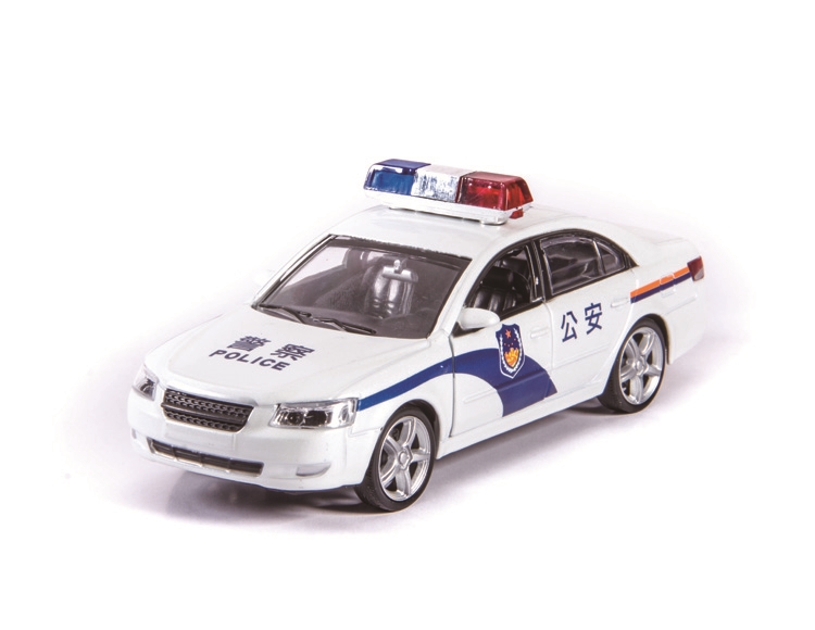 北京现代警车仿真车模68234图片