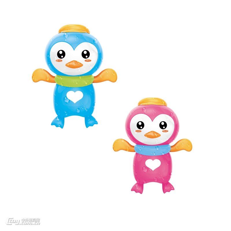 宝晨嘉游水欢乐小企鹅婴儿戏水洗澡玩具
