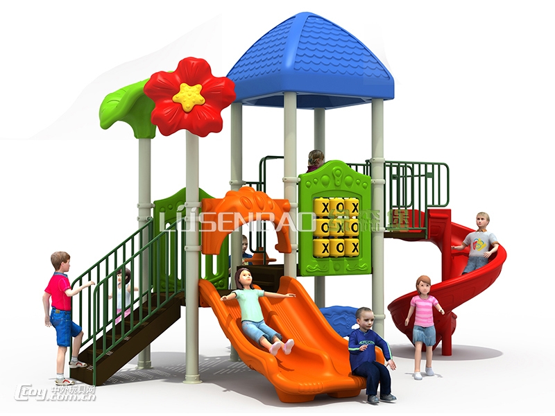 组合滑梯,幼儿园塑料滑梯,儿童游乐设施-绿森堡 厂家直销