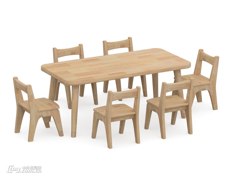 幼儿园家具,实木桌椅,儿童学习课桌椅
