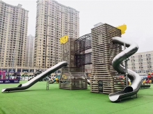 江苏玻璃钢滑梯定制幼儿园木质滑梯