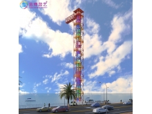 海边大型游乐园娱乐器材 大型笨猪跳 60米高空蹦极设备设计