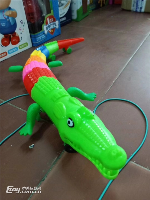 新奇特玩具牵绳鳄鱼商品支持混批