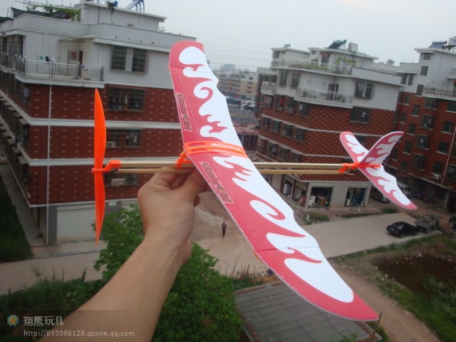 科技小制作 DIY橡皮筋动力模型飞机
