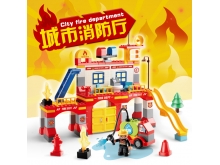 费乐大颗粒145pcs城市消防厅系列儿童玩具1626-1