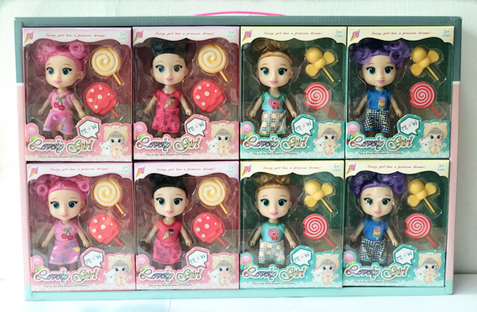 新款4.5寸娃娃配糖果16小盒装32小盒装批发