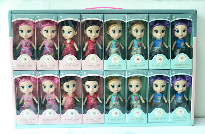 新款4.5寸娃娃配糖果16小盒装32小盒装批发