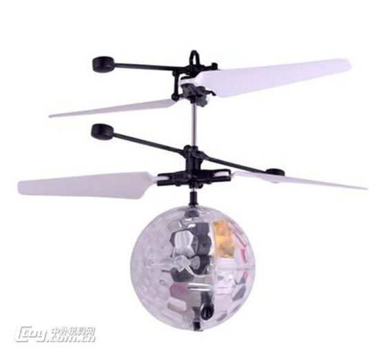水晶彩球飞机充电耐摔手感应飞行器会飞悬浮遥控直升机儿童玩具