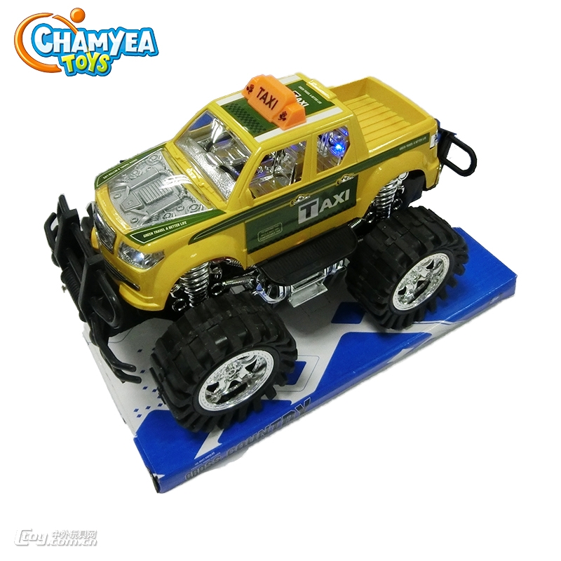 儿童节男孩礼物回力惯性越野玩具车汽车模型灯光音乐玩具厂家