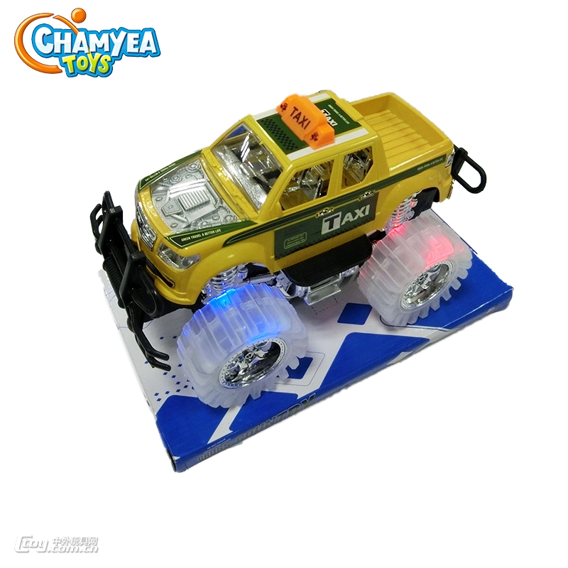 儿童节男孩礼物回力惯性越野玩具车汽车模型灯光音乐玩具厂家