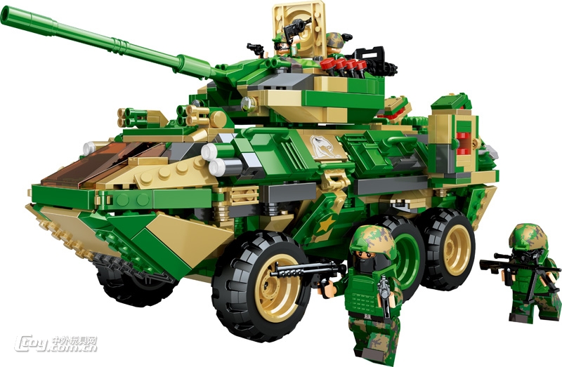 沃马积木2021男孩玩具C0873俄罗斯T90主战坦克