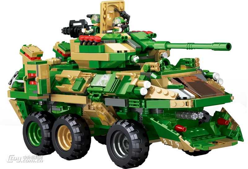 沃马积木2021男孩玩具C0873俄罗斯T90主战坦克