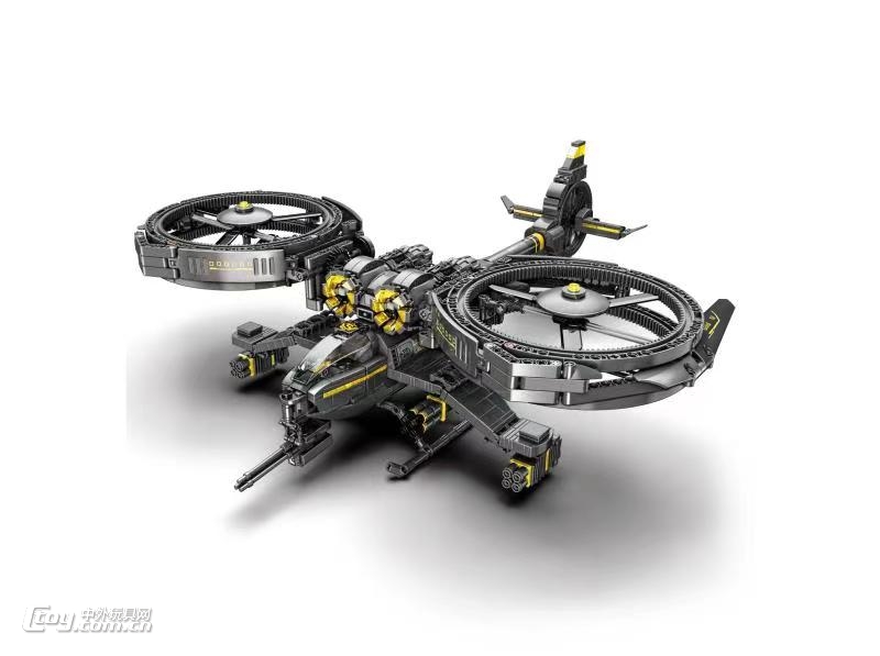 哲高科幻系列QJ5001幽影直升机小颗粒积木