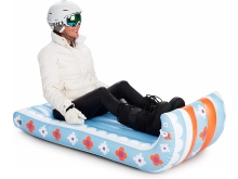 厂家定制加工冬季充气儿童滑雪橇加厚防冻雪地玩具拖拉滑雪垫雪车