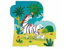 非洲动物斑马 16pcs纸质拼图