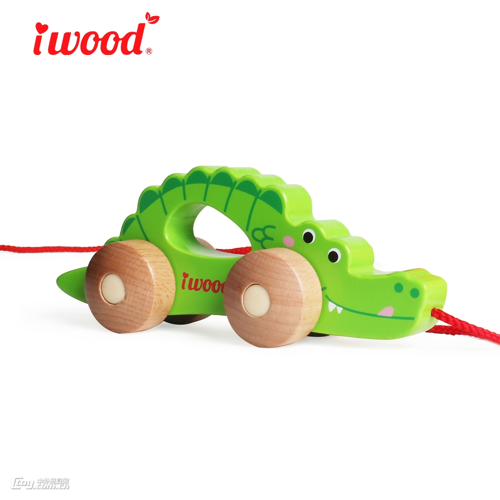 木玩世家iwood拖拉小动物-鳄鱼