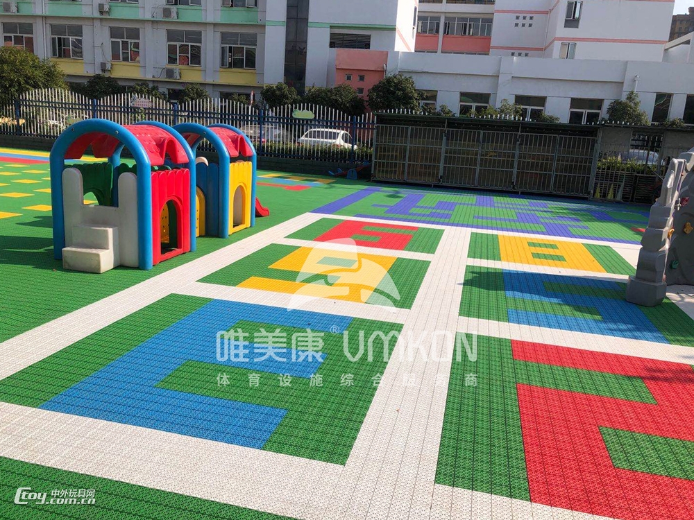 幼儿园拼装地板专业篮球场弹性运动地板防滑耐磨塑胶地板
