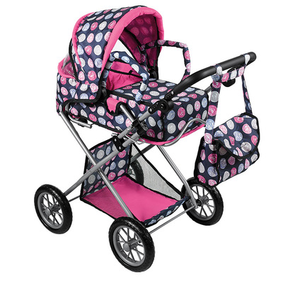 仿真婴儿手推车 铁管布料亲子互动娃娃学步车