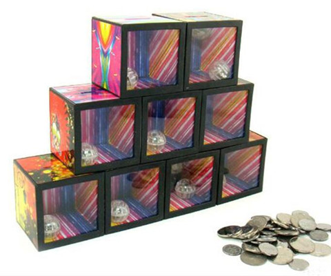 新奇特玩具有趣的钱币消失储钱盒